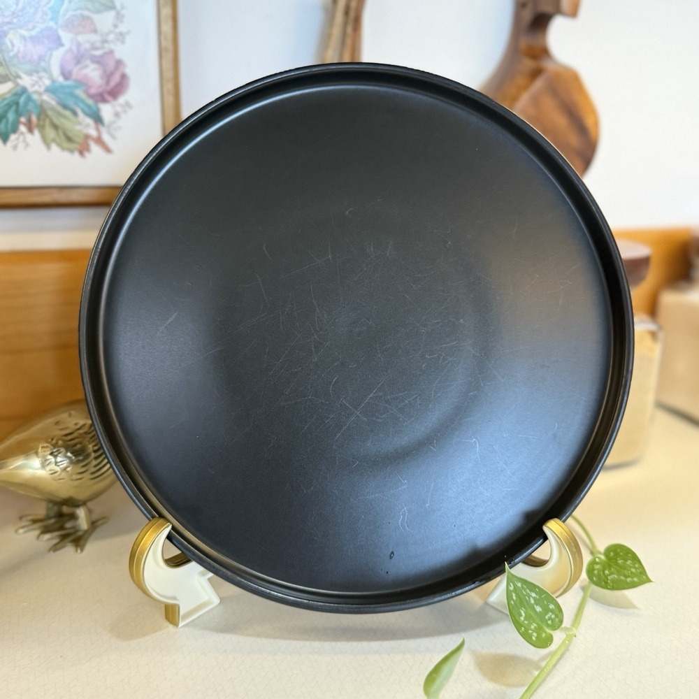 Stone & Lain Stoneware Round Dinner Plate 10" Black Matte GUC‎ Replacement Plate